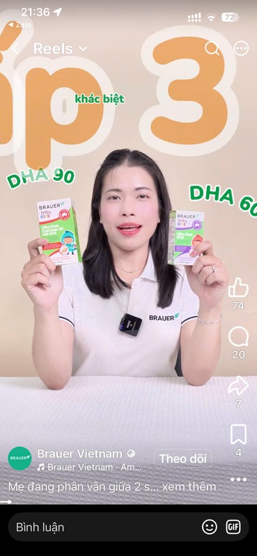 Reels quảng cáo Brauer DHA